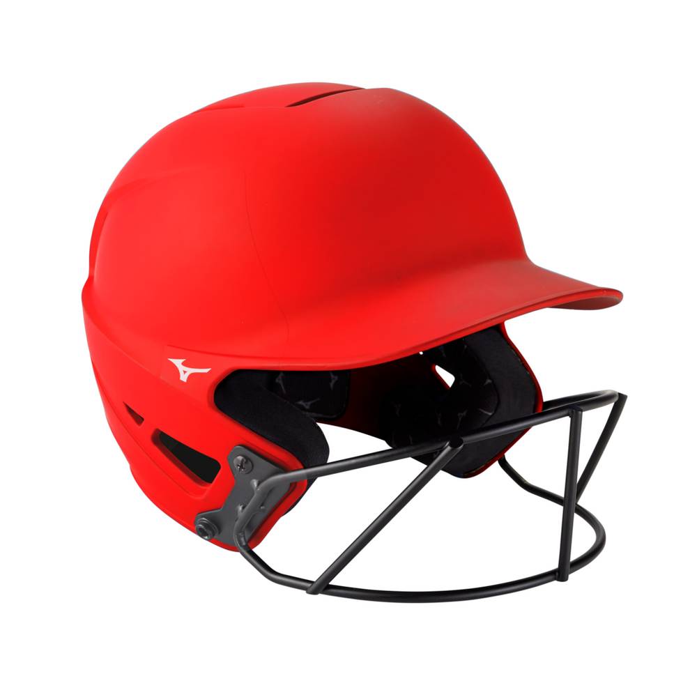 Capacete Mizuno F6 Fastpitch Softball Batting - Mulher - Vermelhas - ARJNY8721